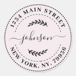 Creëer Uw eigen retouradres Ronde Sticker