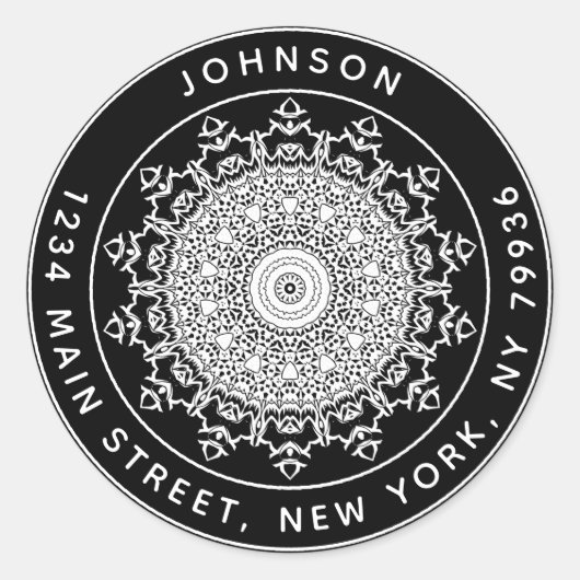 Creëer Uw eigen retouradres Ronde Sticker (Voorkant)