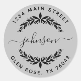 Creëer Uw eigen retouradres Ronde Sticker