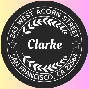 Creëer Uw eigen retouradres Ronde Sticker