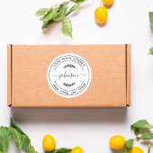 Creëer Uw eigen retouradres Ronde Sticker