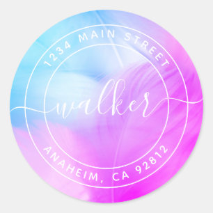 Creëer Uw eigen retouradres Ronde Sticker