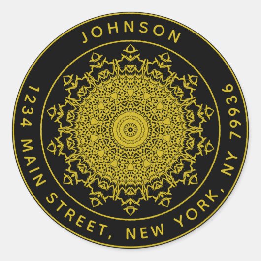 Creëer Uw eigen retouradres Ronde Sticker (Voorkant)