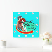 Creëer Uw eigen Retro  50s Diner Vierkante Klok (Huis)