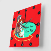 Creëer Uw eigen Retro  50s Diner Vierkante Klok (Hoek)