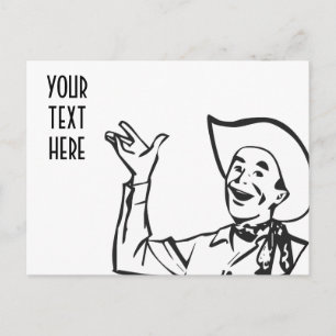CREËER UW EIGEN RETRO COWBOY GIFTS BRIEFKAART