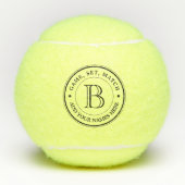 Creëer uw eigen retro Logo Jubileum monogram Tennisballen (Voorkant)