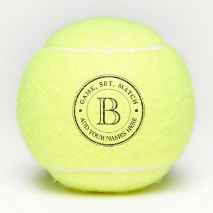 Creëer uw eigen retro Logo Jubileum monogram Tennisballen