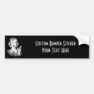 CREËER UW EIGEN RETRO MAD HOUSEWIFE GIFTS BUMPERSTICKER