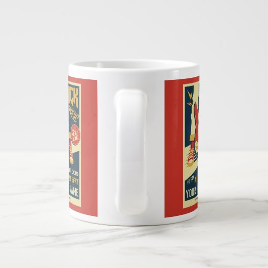 Creëer uw eigen Retro Rock Music jumbo mok (Achterkant)