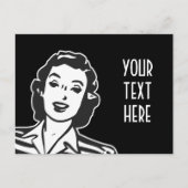 CREËER UW EIGEN RETRO SMILLE VROUWENGIFTEN BRIEFKAART (Voorkant)