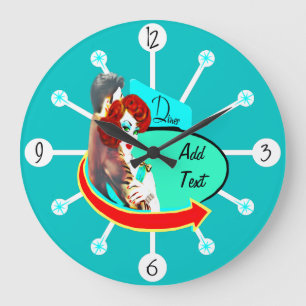 Creëer uw eigen Retro Vintage 50s Diner Grote Klok