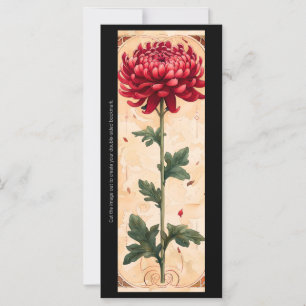 Creëer Uw Eigen Rode Chrysanthemum Bladwijzer Kaar