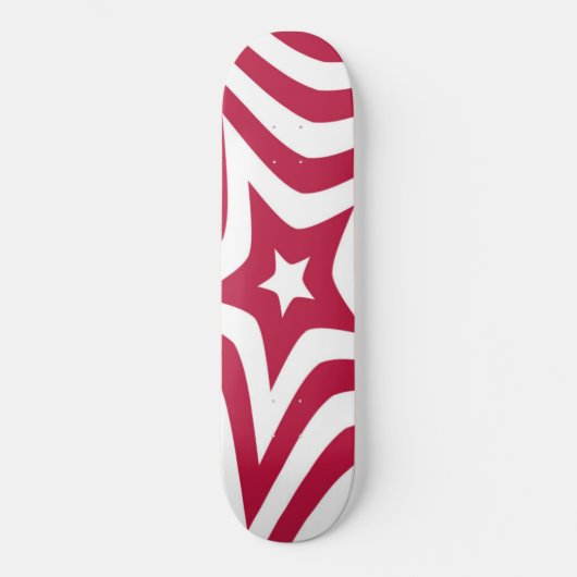 Creëer Uw eigen rode en witte ster Skateboard (Voorkant)