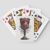 Creëer Uw eigen rode gotische kelk Pokerkaarten (Achterkant)