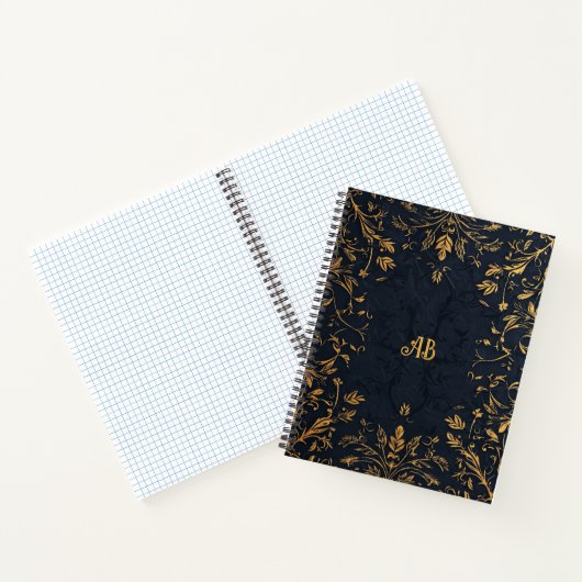 Creëer Uw Eigen Romantisch Zwart & Goud Notitieboe Notitieboek (Binnen)