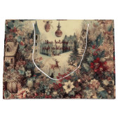 Creëer uw eigen romantische Victoriaans kerstscène Groot Cadeauzakje (Voorkant)