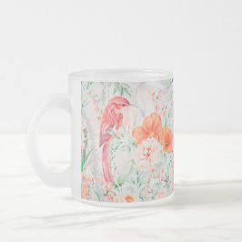 Creëer Uw eigen romantische vogels & bloemen Matglas Koffiemok