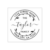 Creëer Uw eigen Ronde Adres Familienaam Rubberstempel (Afrduk)