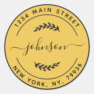 Creëer Uw Eigen Ronde Gouden en Zwarte Sticker