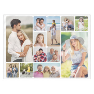 Creëer Uw eigen ronde hoeken 12 fotocollage Tafelkleed