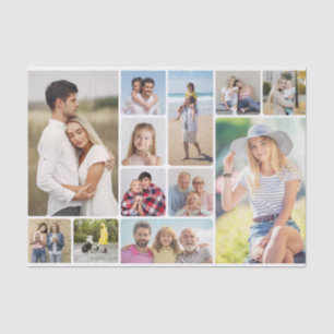 Creëer Uw eigen ronde hoeken 12 fotocollage Tissuepapier