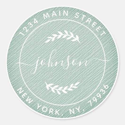 Creëer Uw eigen ronde retouradres zwart Ronde Sticker (Voorkant)