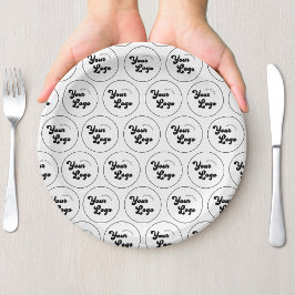 Creëer Uw eigen rondetafelfeest voor Logo Papieren Bordje