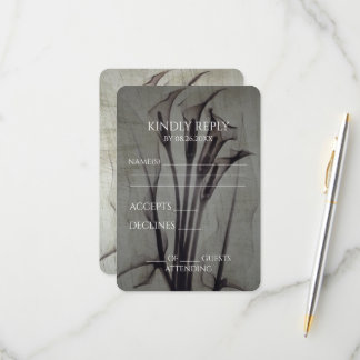 Creëer uw eigen röntgenfoto vintage bruiloft Calla RSVP Kaartje