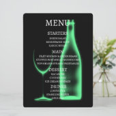 Creëer Uw Eigen Röntgenfoto Wijnglas & Fles Menu (Staand voorkant)