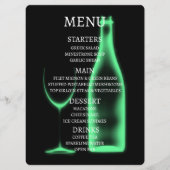 Creëer Uw Eigen Röntgenfoto Wijnglas & Fles Menu (Voorkant)