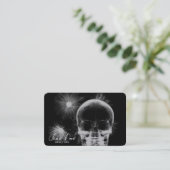 Creëer Uw Eigen Röntgenstraal Schedel & Bloemen Visitekaartje (Staand voorkant)