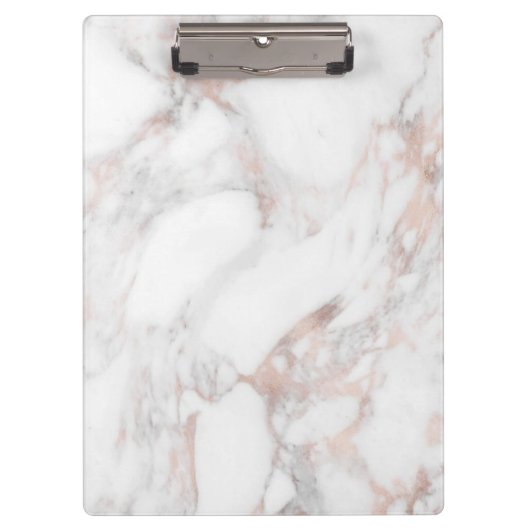 Creëer Uw eigen Roos Gold Marble Blank Sjabloon Klembord (Voorkant)