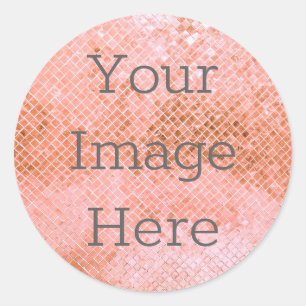 Creëer Uw Eigen Roos Gouden Diamant Tegel Faux Fol Ronde Sticker