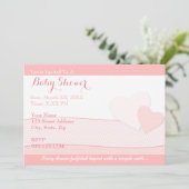 Creëer uw eigen roze Baby shower uitnodiging (Staand voorkant)
