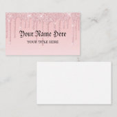 Creëer uw eigen roze druppelfluitje visitekaartje (Voorkant / Achterkant)