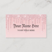 Creëer uw eigen roze druppelfluitje visitekaartje (Voorkant)