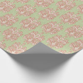 Creëer Uw eigen roze en groene Damask Cadeaupapier (Hoek)