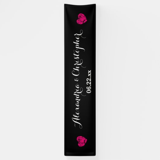 Creëer Uw Eigen Roze Harten van de Banner van het (Verticaal)