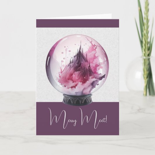Creëer Uw eigen roze kristallen bal Kaart (Voorkant)