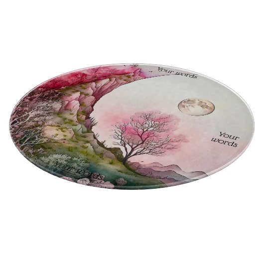 Creëer Uw eigen Roze Maanlandschap Snijplank (Hoek)