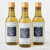 Creëer Uw eigen Roze Wolken & Zilveren Maan Wijn Etiket (Flessen)