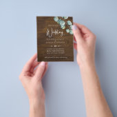 Creëer Uw eigen RUSTIC Eucalyptus Weddenschap Flye Flyer (Hand)