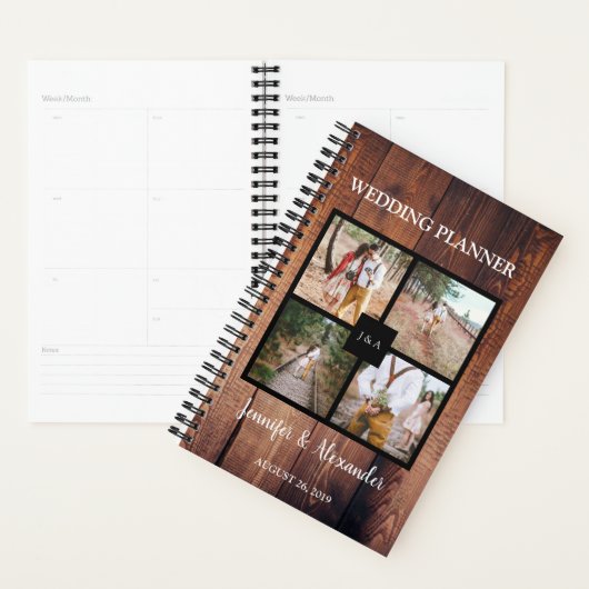 Creëer uw eigen rustieke foto collage bruiloft planner (Display)