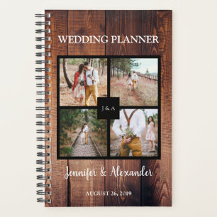 Creëer uw eigen rustieke foto collage bruiloft planner