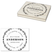 Creëer Uw eigen rustieke gekranste retouradres Rubberstempel (Gestempeld)