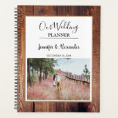 Creëer uw eigen rustieke houten foto bruiloft Plan Planner (Voorkant)
