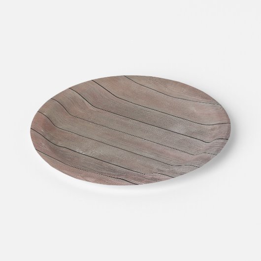 Creëer Uw eigen Rustige Barn Wood Birthday Papieren Bordje (Gekanteld)