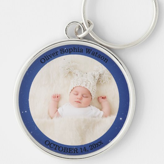 Creëer Uw Eigen Schattige Pasgeboren Baby Aangepas Sleutelhanger (Voorkant)