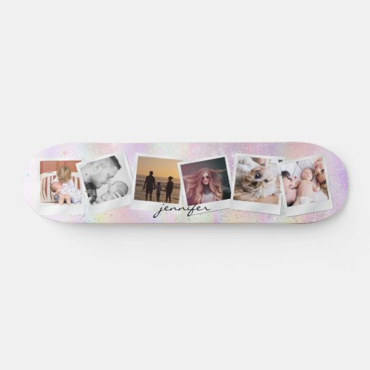 Creëer Uw eigen Schattigee Meisje Regenboog Glitte Skateboard (Horizontaal)